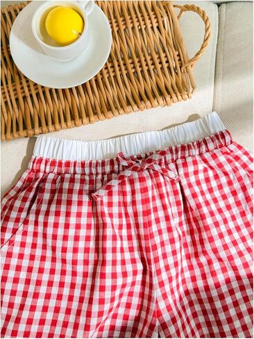 Girl's Striped Mini Shorts Bowknot Elastic Waist Wide Leg Summer Shorts with Pocket in Saudi Arabia