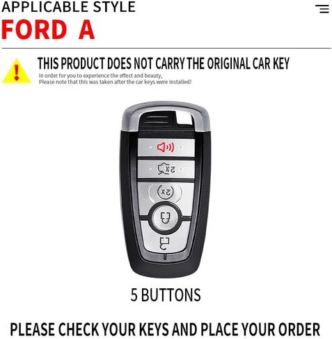 غطاء مفتاح ألياف الكربون ، غطاء المفتاح ، سلسلة المفاتيح المتوافقة مع Ford F150 F250 F350 F450 F550 Explorer Fusion Express Expedition in Kuwait