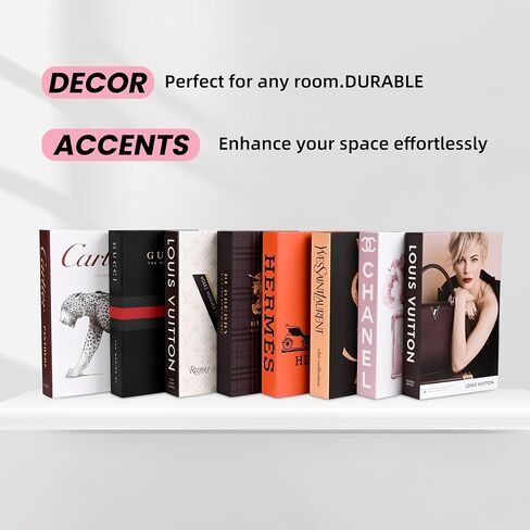 4 Pcs Fake Books for Decor – Decorative Faux Books for Coffee Table, Bookshelf & Bedroom Modern Fashion Book Stack for Home Aesthetic Display in Kuwait