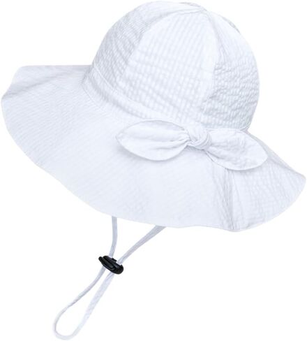 Toddler Kids Baby Girl Sun Hat Floppy Cotton Summer Hat 50+ SPF Protective in Saudi Arabia