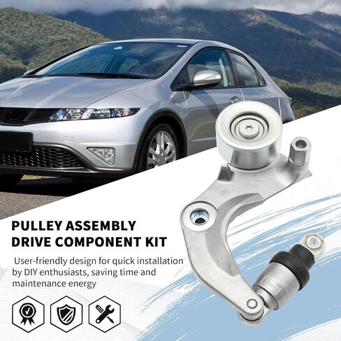39077 كاملة من مجموعة مكونات حزام السربنتين بكر تجميع مجموعة مكونات ، بديل لـ Honda Civic 1.8L L4 2007-2011 ، يحل محل 31170RWK005 31170RWK015 in Saudi Arabia