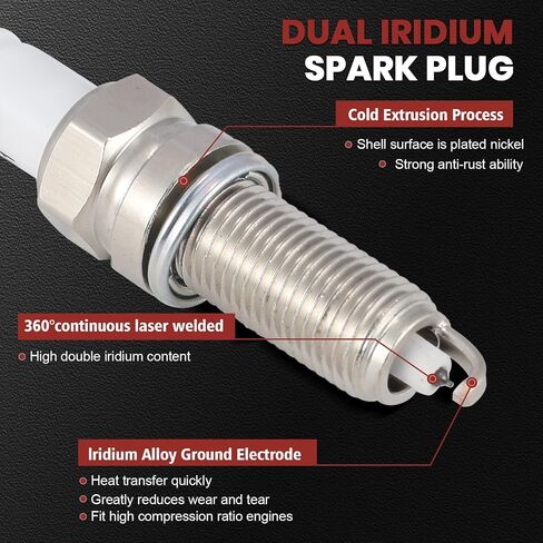 UF549 Ignition Coil Pack و Double Iridium Spark Plugs مجموعة من 4 متوافقة مع Nissan Altima Cube Sentra Versa NV200 Infiniti FX50 Q70 QX60 2005-2020 2.5 1.8 1.6 2.0 L4 استبدال#C1696 9029 in Saudi Arabia