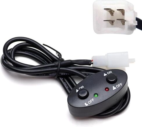 iJDMTOY Oval Shape 12V Push Button Dual Switch with Red LED Indicator Lights Compatible with Fog Lights, DRL, LED Light Bar etc. in Saudi Arabia