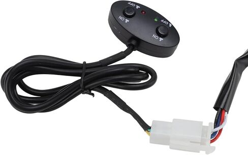 iJDMTOY Oval Shape 12V Push Button Dual Switch with Red LED Indicator Lights Compatible with Fog Lights, DRL, LED Light Bar etc. in Saudi Arabia