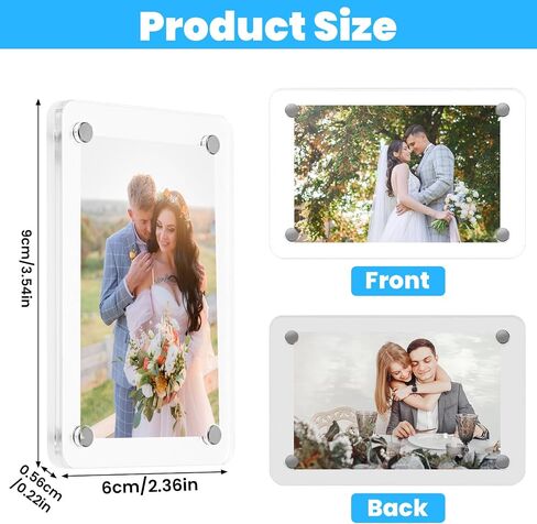 Car Photo Visor Clip Car Picture Holder Acrylic Magnetic Visor Photo Frame Personalized Display To Add Your Own Pictures Vertical Horizontal 2.4 X 3.5 In For Adding Family Or Personal Photos in Saudi Arabia