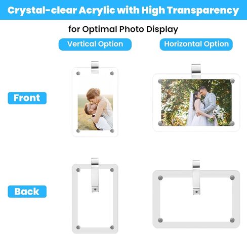 Car Photo Visor Clip Car Picture Holder Acrylic Magnetic Visor Photo Frame Personalized Display To Add Your Own Pictures Vertical Horizontal 2.4 X 3.5 In For Adding Family Or Personal Photos in Saudi Arabia
