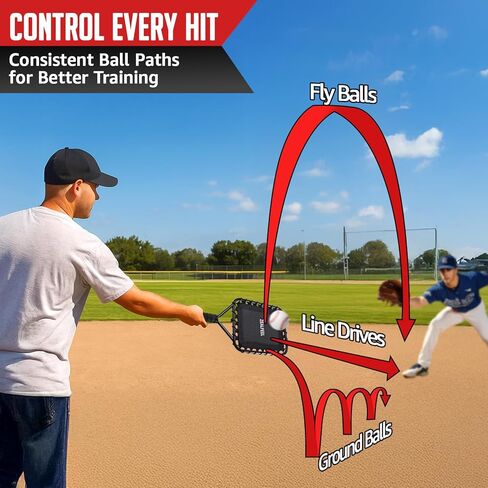 Baseball Racket for Fly Balls, 19-Ounce Scientific Weighted Baseball Racket, Fungo Racket Baseball/Softball Training for Parents and Coaches, Designed to Hitting Ground Balls and Pop Flies in Kuwait