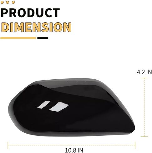 MAXDOM Side Mirror Caps Compatible with Toyota Camry (Gloss Black-Orginal Style, 2018-2025) in Saudi Arabia