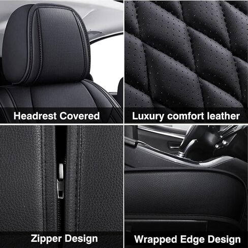 Foneso Car Seat Covers for Truck Chevy Chevrolet Silverado GMC Sierra Leather Protectors for Pickup 2007-2025 1500 2500HD 3500HD Trail Boss Z71 Crew Double Extended Cab (Red, Full Set) in Saudi Arabia