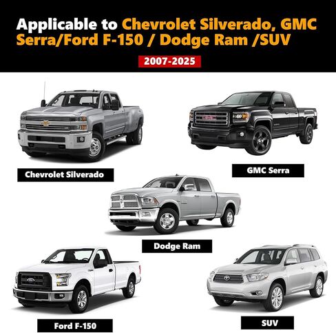Foneso Car Seat Covers for Truck Chevy Chevrolet Silverado GMC Sierra Leather Protectors for Pickup 2007-2025 1500 2500HD 3500HD Trail Boss Z71 Crew Double Extended Cab (Red, Full Set) in Saudi Arabia