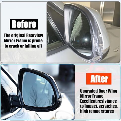 Jaronx متوافق مع إطار الإسكان Side Mirror Side BMW X3 F25 2014-2016/X4 F26 2014-2017/X5 F15 2014-2018/X6 F16 2014-2019 ، إطار غطاء السائق السوداء السوداء الداعمة لـ BMW 51167327911 in Kuwait