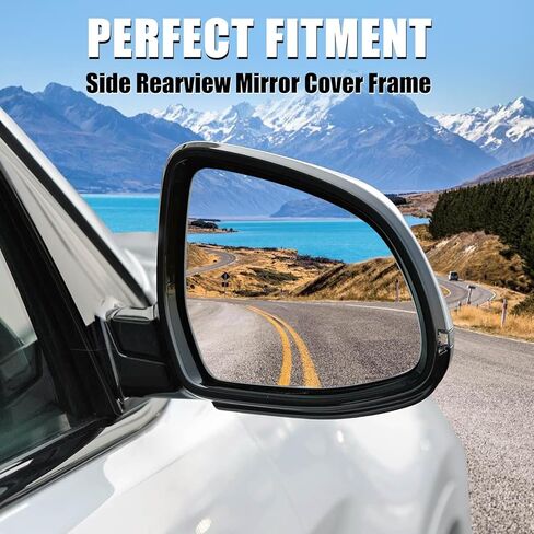 Jaronx متوافق مع إطار الإسكان Side Mirror Side BMW X3 F25 2014-2016/X4 F26 2014-2017/X5 F15 2014-2018/X6 F16 2014-2019 ، إطار غطاء السائق السوداء السوداء الداعمة لـ BMW 51167327911 in Kuwait