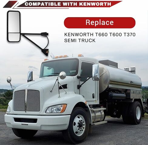 Door Mirror for Kenworth T660 T600 T370 2008-2015 Replacement Driver Side Left Mirrors for Kenworth T660 Heated Adjustable Mirror for T660 T600 T370 Semi Truck Accessories Chrome in Saudi Arabia