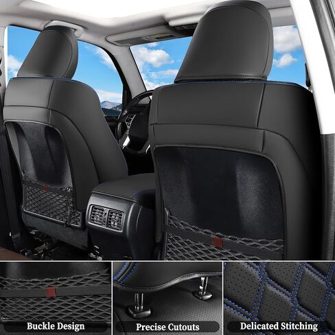 Huidasource Seat Covers for Toyota 4Runner 2011-2024, Waterproof 4runner Leather Seat Covers Full Set Seat Cushion Covers Protector for Toyota 4Runner (2-Row,5 Seats Model ONLY, Full Set/Black&Red) in Kuwait