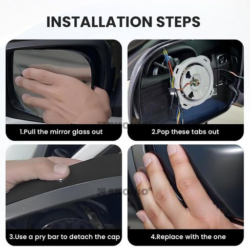 Replacement Mirror Cover Cap for Toyota Camry 2012-2017,for Toyota Yaris 2013-2018,for Toyota Corolla 2014-2018 2PCS Side Door View Mirror Covers Caps Clip-on Carbon Fiber in Saudi Arabia