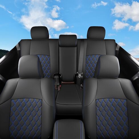 Huidasource Seat Covers for Toyota 4Runner 2011-2024, Waterproof 4runner Leather Seat Covers Full Set Seat Cushion Covers Protector for Toyota 4Runner (2-Row,5 Seats Model ONLY, Full Set/Black&Red) in Kuwait