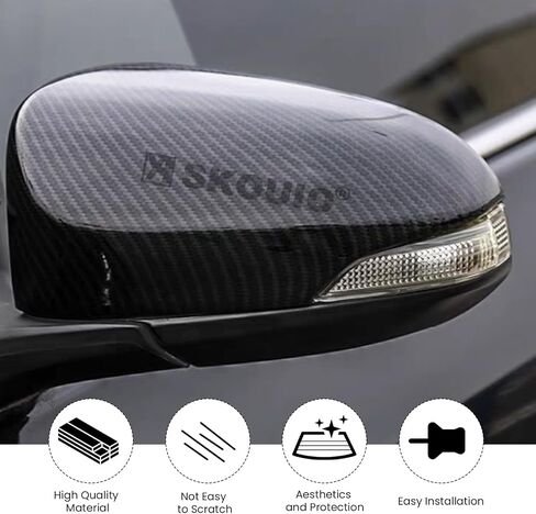 Replacement Mirror Cover Cap for Toyota Camry 2012-2017,for Toyota Yaris 2013-2018,for Toyota Corolla 2014-2018 2PCS Side Door View Mirror Covers Caps Clip-on Carbon Fiber in Saudi Arabia