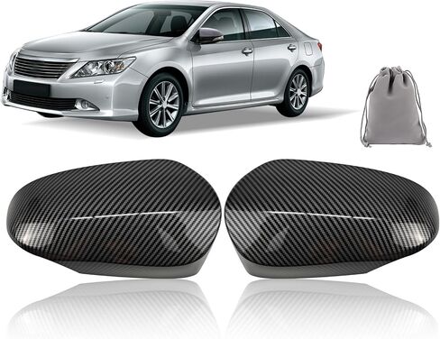 Replacement Mirror Cover Cap for Toyota Camry 2012-2017,for Toyota Yaris 2013-2018,for Toyota Corolla 2014-2018 2PCS Side Door View Mirror Covers Caps Clip-on Carbon Fiber in Saudi Arabia