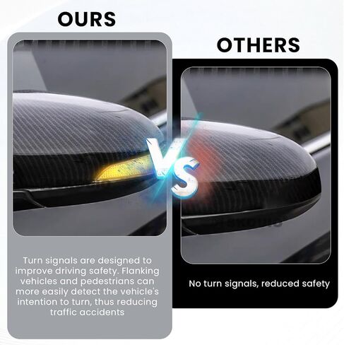 Replacement Mirror Cover Cap for Toyota Camry 2012-2017,for Toyota Yaris 2013-2018,for Toyota Corolla 2014-2018 2PCS Side Door View Mirror Covers Caps Clip-on Carbon Fiber in Saudi Arabia