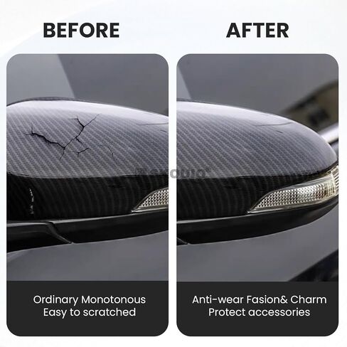 Replacement Mirror Cover Cap for Toyota Camry 2012-2017,for Toyota Yaris 2013-2018,for Toyota Corolla 2014-2018 2PCS Side Door View Mirror Covers Caps Clip-on Carbon Fiber in Saudi Arabia