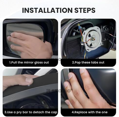 Replacement Mirror Cover Cap for Toyota Camry 2012-2017,for Toyota Yaris 2013-2018,for Toyota Corolla 2014-2018 2PCS Side Door View Mirror Covers Caps Clip-on Carbon Fiber in Saudi Arabia