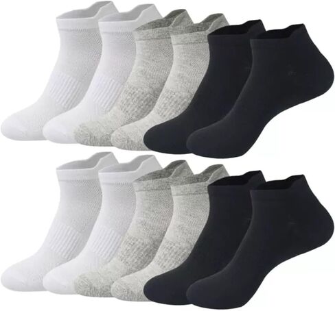 Women's Everyday Low-Cut Socks 6-Pack - 89% Cotton Blend - Hidden Comfort & Odor Defense in Saudi Arabia