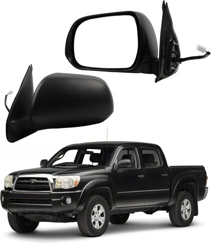 Dasbecan Driver Side Mirror Compatible With 2005-2011 Toyota Tacoma Mirror with Manual Folding/Power Glass Replaces# TO1320256 White Paint 3pins in Saudi Arabia