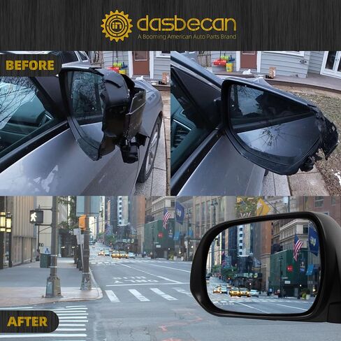 Dasbecan Driver Side Mirror Compatible With 2005-2011 Toyota Tacoma Mirror with Manual Folding/Power Glass Replaces# TO1320256 White Paint 3pins in Saudi Arabia