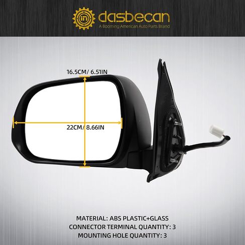 Dasbecan Driver Side Mirror Compatible With 2005-2011 Toyota Tacoma Mirror with Manual Folding/Power Glass Replaces# TO1320256 White Paint 3pins in Saudi Arabia