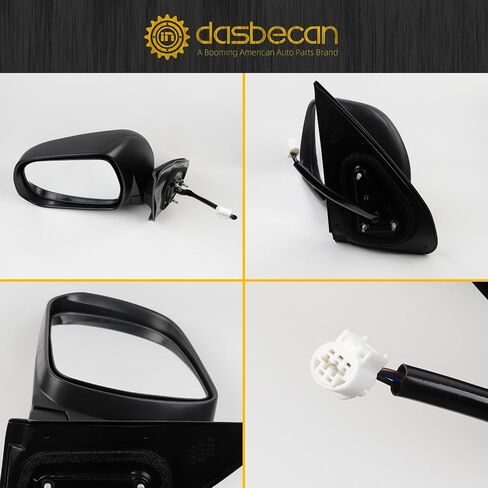 Dasbecan Driver Side Mirror Compatible With 2005-2011 Toyota Tacoma Mirror with Manual Folding/Power Glass Replaces# TO1320256 White Paint 3pins in Saudi Arabia