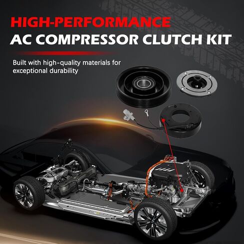 مجموعة القابض AC ضاغط ، Fit for Accord 2.4L 2008 2009 2010 2011 2012 ، مجموعة إصلاح مجموعة القابض استبدال 38810R40A01 ، 1653 ، 11224C in Kuwait