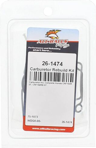 All Balls Racing Carburetor Rebuild Kit 26-1474 Compatible With/Replacement For Honda CRF150R 2007, CRF150RB 2007 in Saudi Arabia