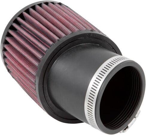 K&N Universal Clamp-On Air Intake Filter: High Performance, Premium, Washable, Replacement Air Filter: Flange Diameter: 2.4375 In, Filter Height: 4 In, Flange Length: 2 In, Shape: Round, RU-1750,Black in Saudi Arabia
