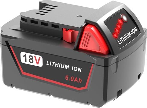 5.0AH 18V Lithium Batteriey بديل لبطارية Milwaukee M18 ، متوافقة تمامًا مع أدوات بطارية M18 ميلووكي وشاحن 1 حزمة in Kuwait