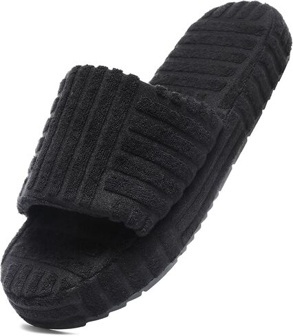 Jakcuz Womens Terry Towelling Slides Sandals Girls ladies Fashion Slip On House Shoes Slippers Platform Open Toe Multicolor Cute in Kuwait