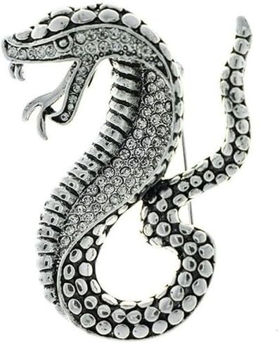 Two StyleThe Bronzed King Cobra Snake Brooches Women Men Rhinestone Enamel Snake Animal Party Casual Brooch Pins Gifts in Saudi Arabia