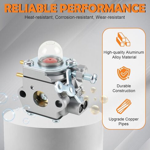 WS2200 Carburetor for Craftsman WC210 WS210 WC2200 WS2200 CMXGTAMD25SC CMXGTAMD25CC P210 Pole Saw for Troy-Bilt TB21EC TB22EC TB252S TB80EC String Trimmer in Saudi Arabia