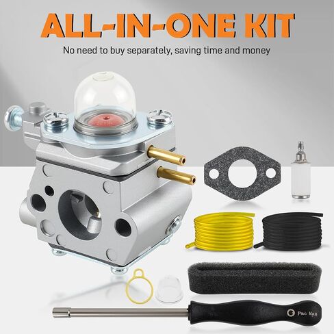 WS2200 Carburetor for Craftsman WC210 WS210 WC2200 WS2200 CMXGTAMD25SC CMXGTAMD25CC P210 Pole Saw for Troy-Bilt TB21EC TB22EC TB252S TB80EC String Trimmer in Saudi Arabia