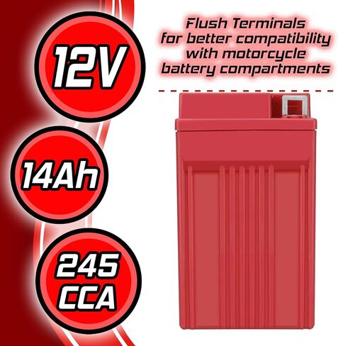 بطارية YTX14-BS لـ 2000-2006 Honda TRX350 Rancher Battery ، ضمان 4 سنوات in Saudi Arabia