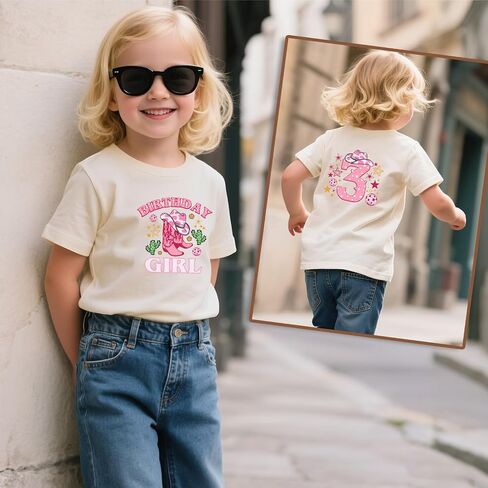 Cowgirl Birthday Girl Toddler Shirt 2-6 Year Country Birthday Tee Cowgirl Bday Tshirt in Saudi Arabia