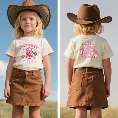 Cowgirl Birthday Girl Toddler Shirt 2-6 Year Country Birthday Tee Cowgirl Bday Tshirt in Saudi Arabia