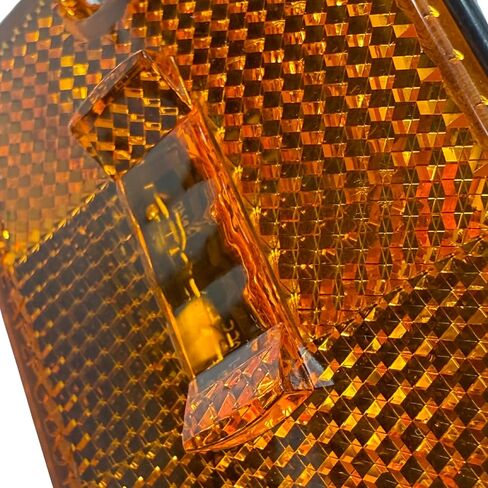 [ALL STAR TRUCK PARTS] Square Red/Amber 3-LED Marker Light Reflectorized Lens Surface Mount, 2-4/5" Rectangular Truck Trailer Towing Led Light Side Reflector Reflex Accessories (Red, 2) in Kuwait