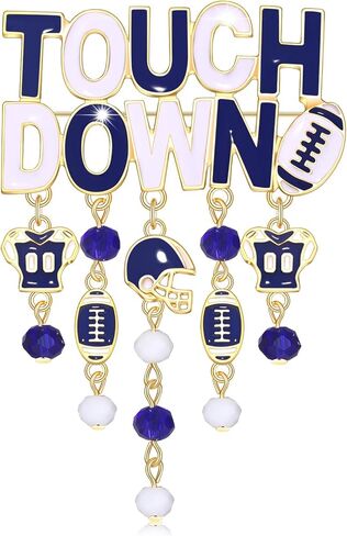 Game Day Brooches for Women Football Brooch Pins Touch Down Brooches Red Black Blue White Team Spirit Accessories Game Day Outfits Football Jewelry Party Favor Gifts in Kuwait
