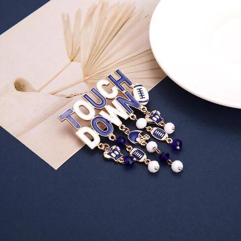 Game Day Brooches for Women Football Brooch Pins Touch Down Brooches Red Black Blue White Team Spirit Accessories Game Day Outfits Football Jewelry Party Favor Gifts in Kuwait