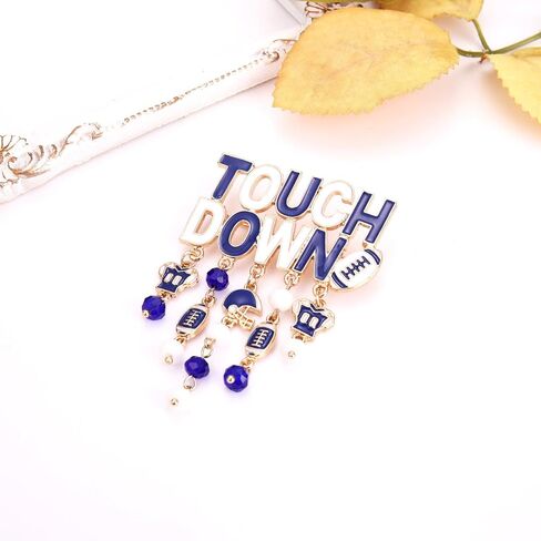 Game Day Brooches for Women Football Brooch Pins Touch Down Brooches Red Black Blue White Team Spirit Accessories Game Day Outfits Football Jewelry Party Favor Gifts in Kuwait