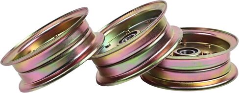 3PCS 34-904 Flat Idler Pulley 539132728 Compatible with Craftsman Husqvarna RZ4623 RZ5424 FD48 FD61 MZ52 Poulan 460ZX 925ZX 950ZX Replaces 539-132728 539112196 539131148 589766101 in Saudi Arabia