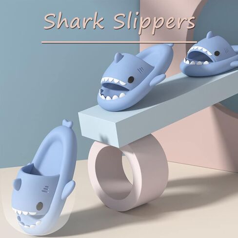 شرائح SHARLLEN Shark Sandals للنساء الرجال اللطيفين كرتون مكافحة الانزلاق المفتوح شرائح الصيف الصيف خفيفة الوزن القرش in Kuwait