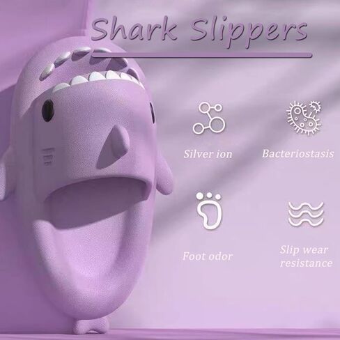 شرائح SHARLLEN Shark Sandals للنساء الرجال اللطيفين كرتون مكافحة الانزلاق المفتوح شرائح الصيف الصيف خفيفة الوزن القرش in Kuwait