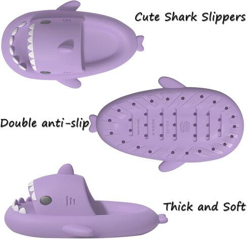 شرائح SHARLLEN Shark Sandals للنساء الرجال اللطيفين كرتون مكافحة الانزلاق المفتوح شرائح الصيف الصيف خفيفة الوزن القرش in Kuwait