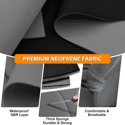 Truck Seat Cover Compatible with 2011-2014 Ford F150-F550 Front 40/20/40 Split Seat with Opening Center Console and Integrated Center Seat Belt, Dutch Velvet Fabric, Charcoal in Saudi Arabia